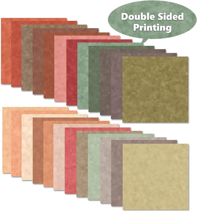 WLXTREE Double-Sided Scrapbook Paper Pad, 12X12 Textured Decorative Craft Paper for Scrapbooking Planner Bullet Junk Journal Supplies Mixed Media Collage Card Making,24 Designs 24 Sheets - Image 3
